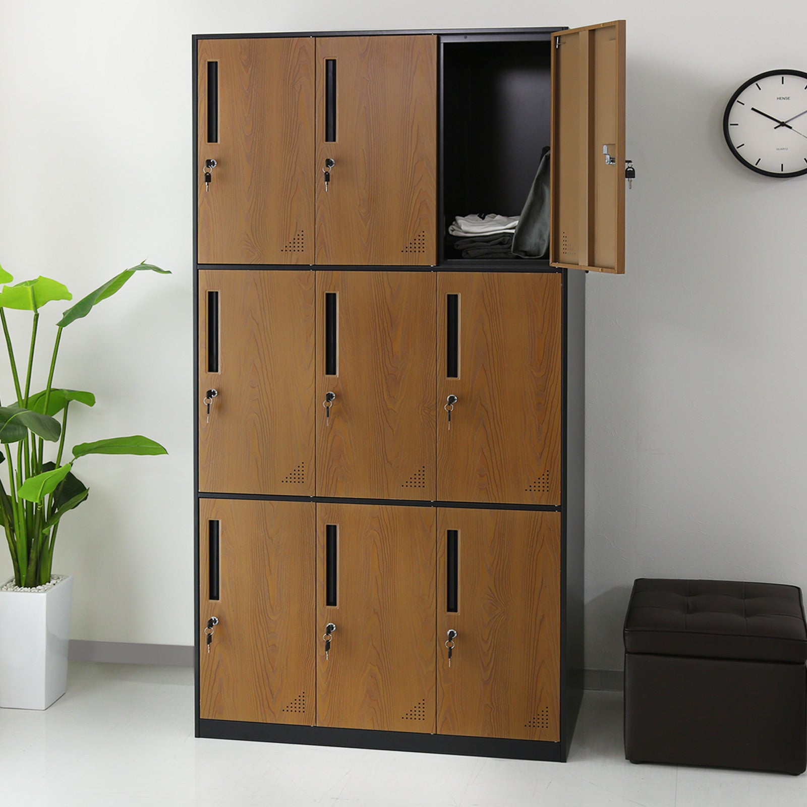 おしゃれな木目調スチールロッカー 鍵付きタイプ｜【公式】remembrance