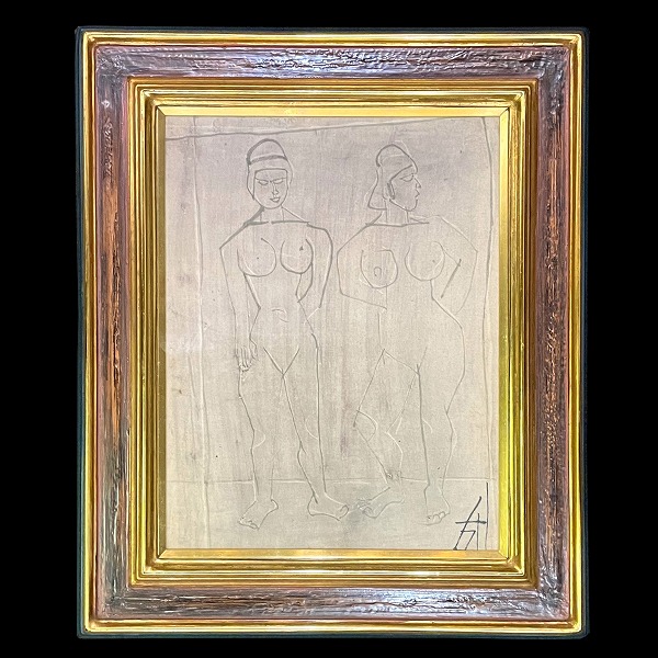 SOLD】須田 剋太 額 「裸婦」 | 京都祇園の古美術、古陶磁、作家もの