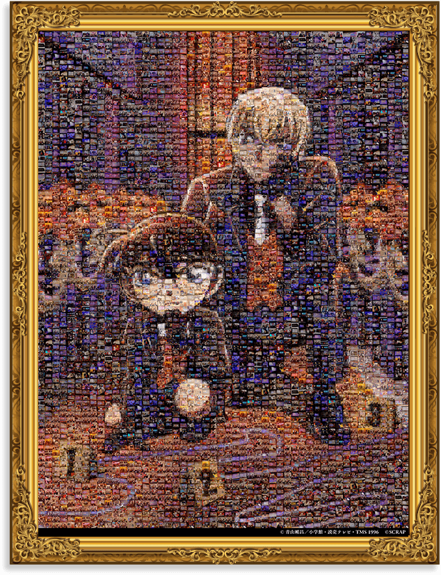 名探偵コナン モザイクアート 完成品 額縁入り リアル脱出ゲーム×名