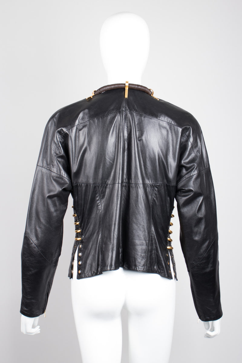 Gianfranco Ferre African Embellished Leather Jacket – Recess