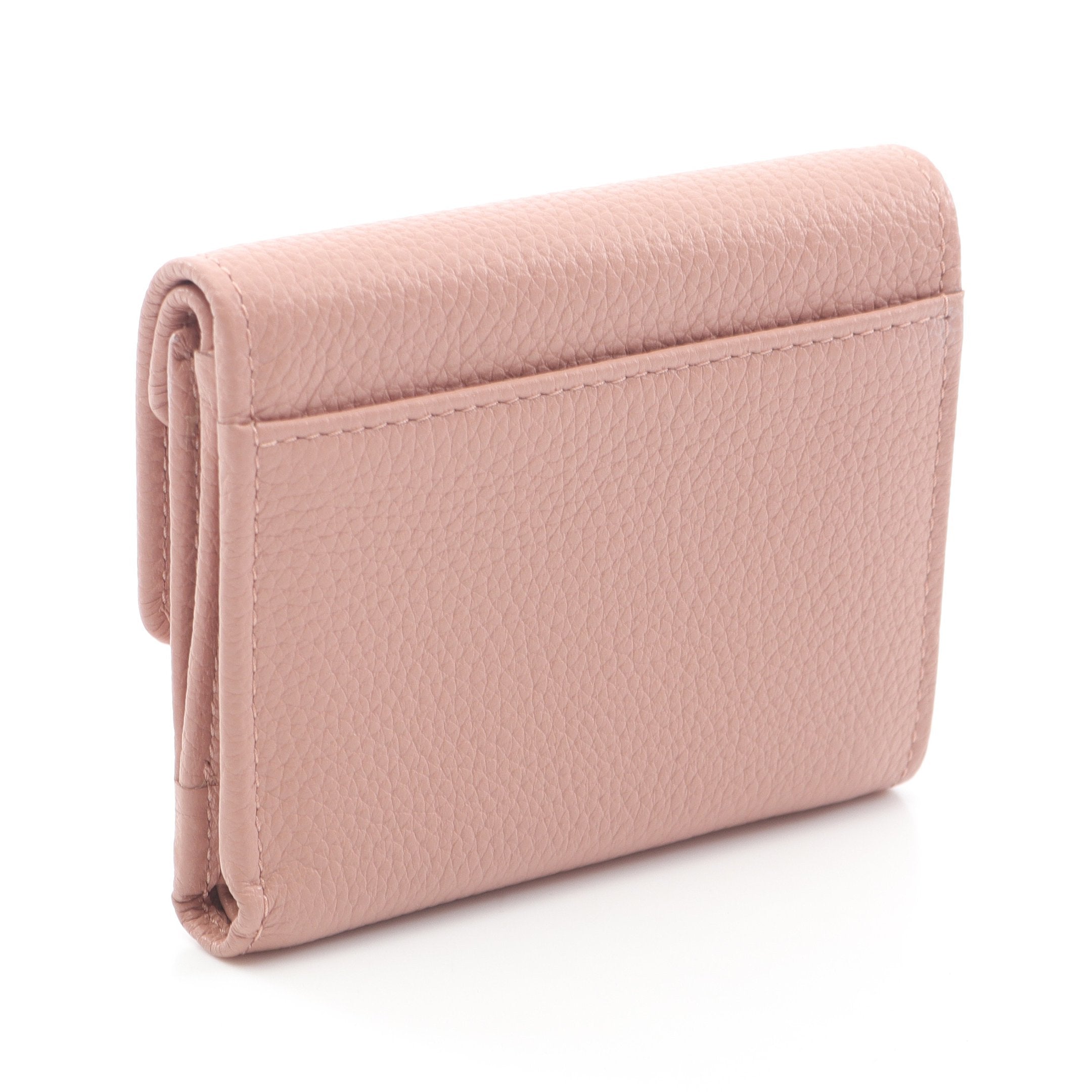 Miumiu ミュウミュウ クロコダイルプリントレザー二つ折り財布 ROSA