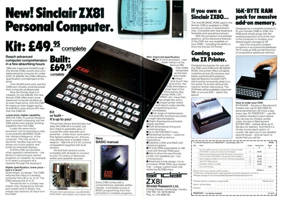 The 40-Year-Old Version: ZX81's sleek plastic case shows no sign