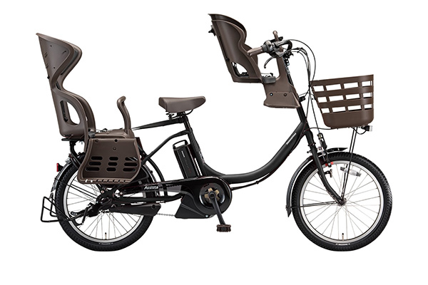 2536ブリヂストン3人乗り対応子供乗せ電動アシスト自転車 5483子供乗せ