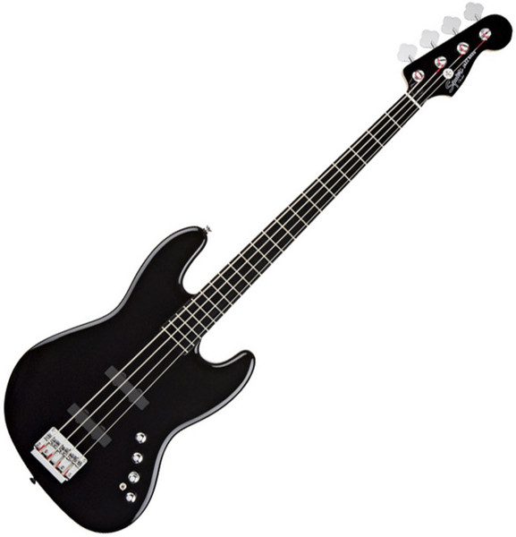 DISC Squier by Fender Deluxe Jazz Bass IV Active, Black at Gear4music
