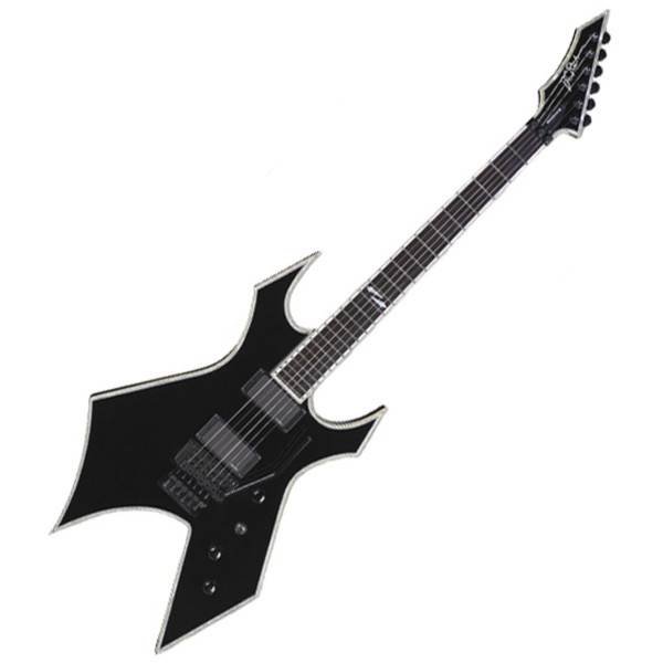 DISC BC Rich NJ Deluxe Warlock Guitar, Black at Gear4music
