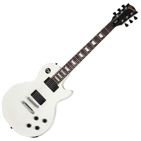 DISC Gibson LPJ Les Paul 2013 Electric Guitar, Rubbed White Trans
