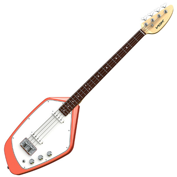 Disc Vox MARK V Phantom Bass Guitar, Salmon Red at Gear4music