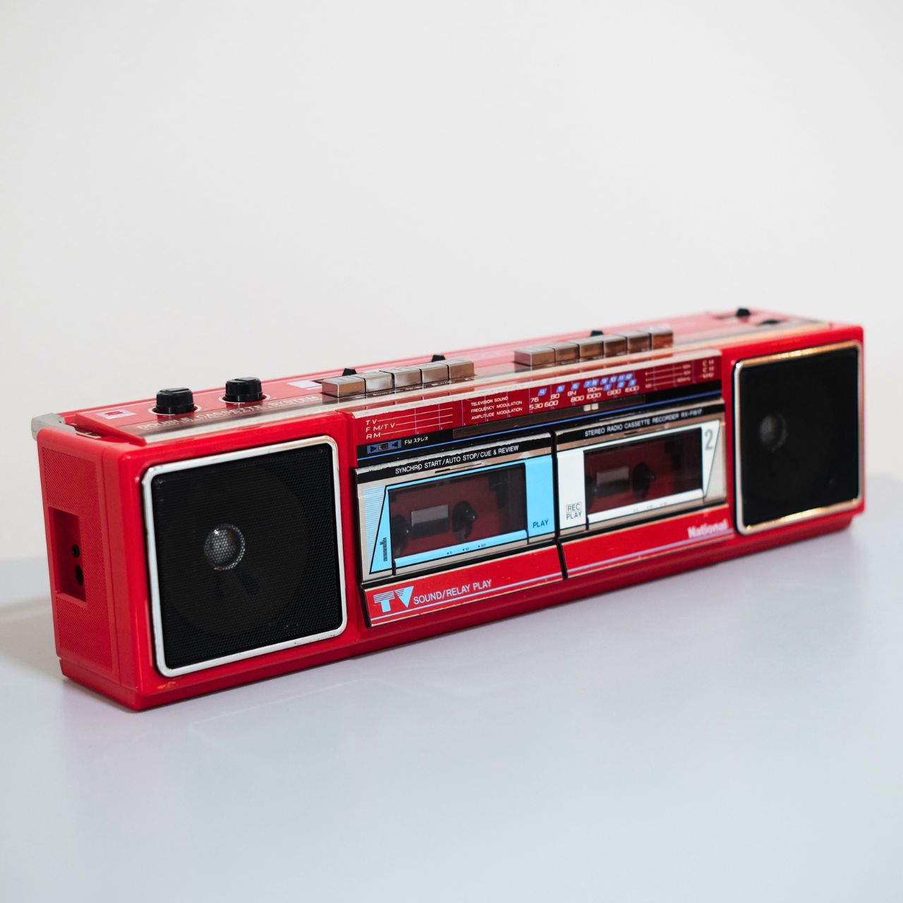 昭和レトロ 入手困難 ナショナル RX-S41 レッド カセットレコーダー