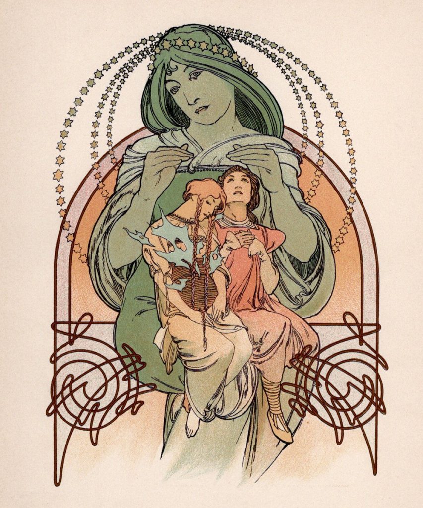 真作保証】ミュシャ「トリポリの姫君 イルゼ」オリジナルリトグラフ