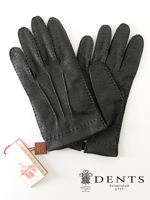 未使用 】DENTS グローブ ペッカリーレザー ブラウン 7 1/2 未使用