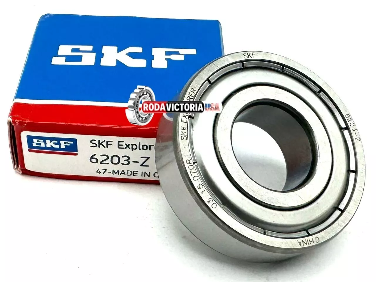 SKF 6203 Z Deep Groove Ball Bearing, Metal Shielded 17x40x12 mm