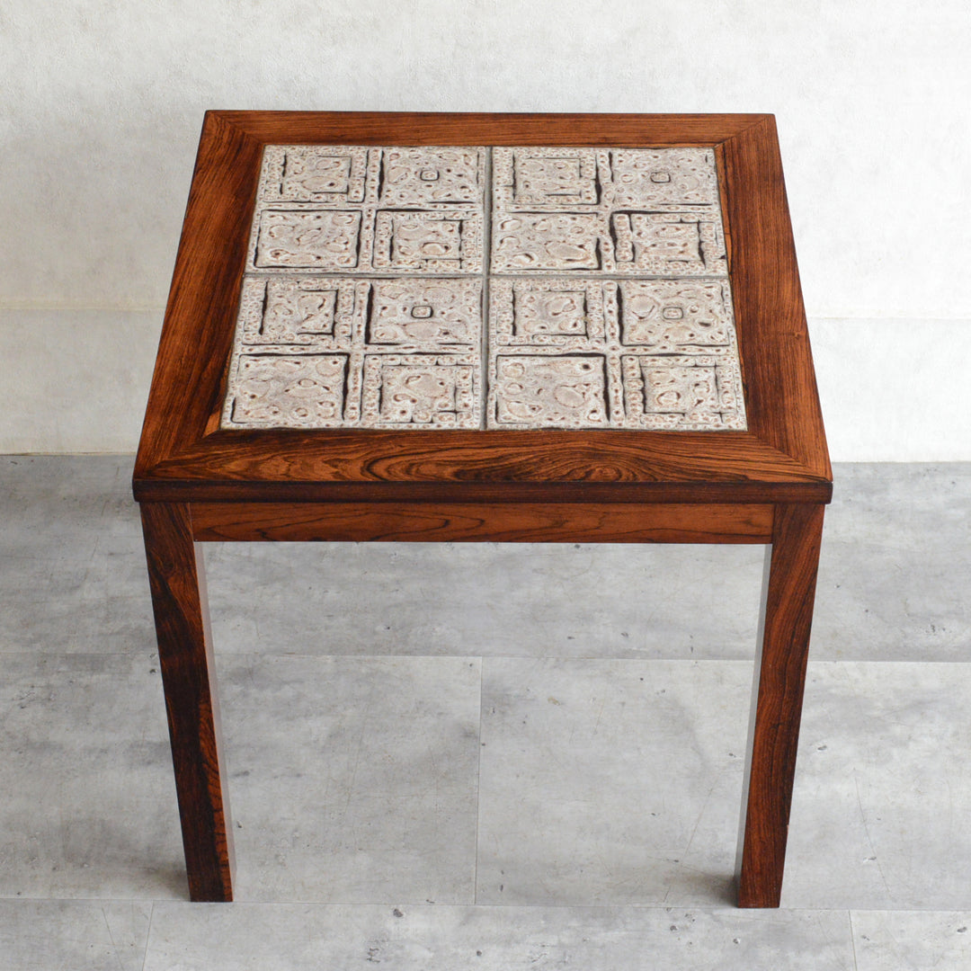 デンマークヴィンテージ タイルトップ サイドテーブル 8-10(ローズ