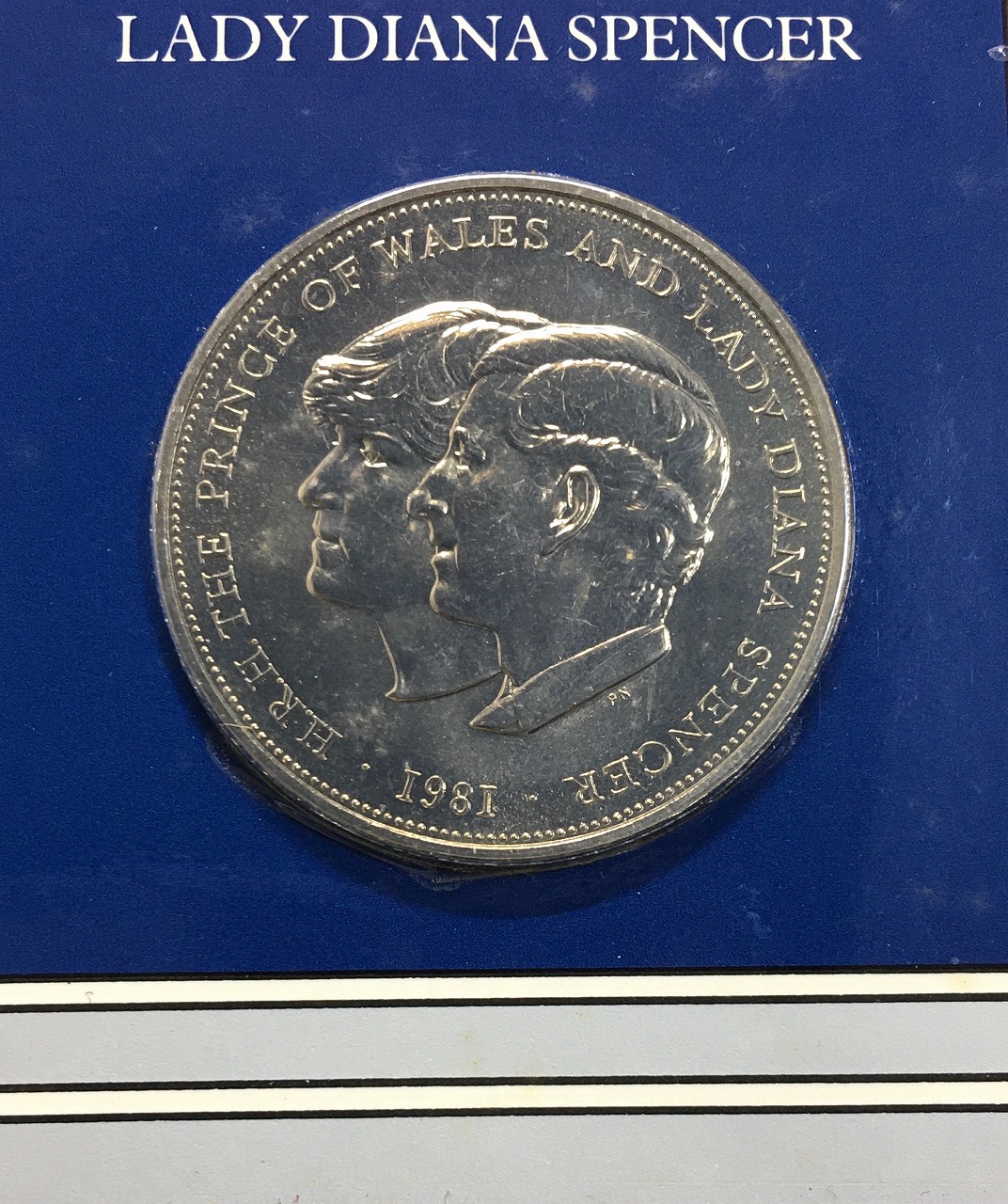 pn424 チャールズ皇太子 ダイアナ妃 ご成婚記念 硬貨 エラー硬貨1981年