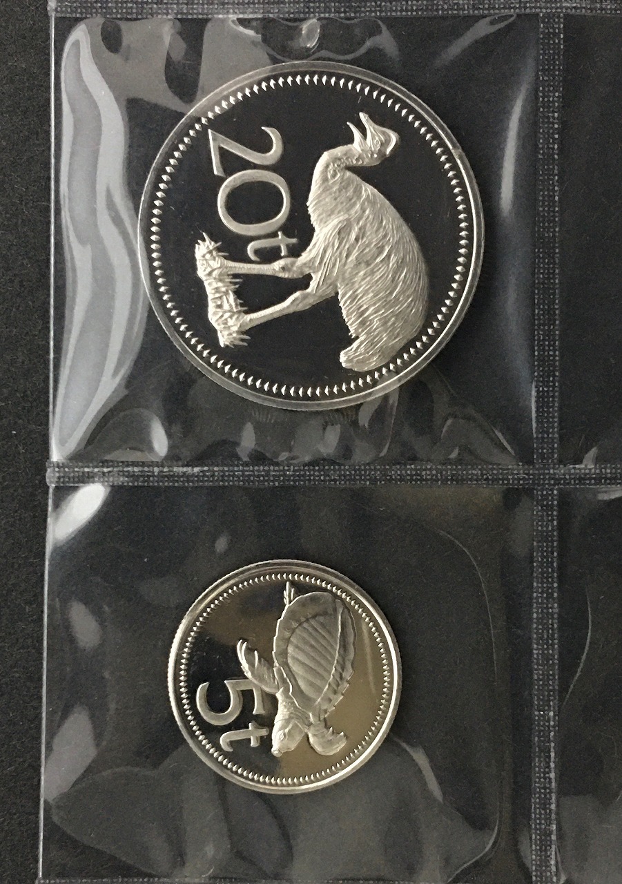 パプアニューギニア 初代セット 1975年 プルーフ仕上げ パプア