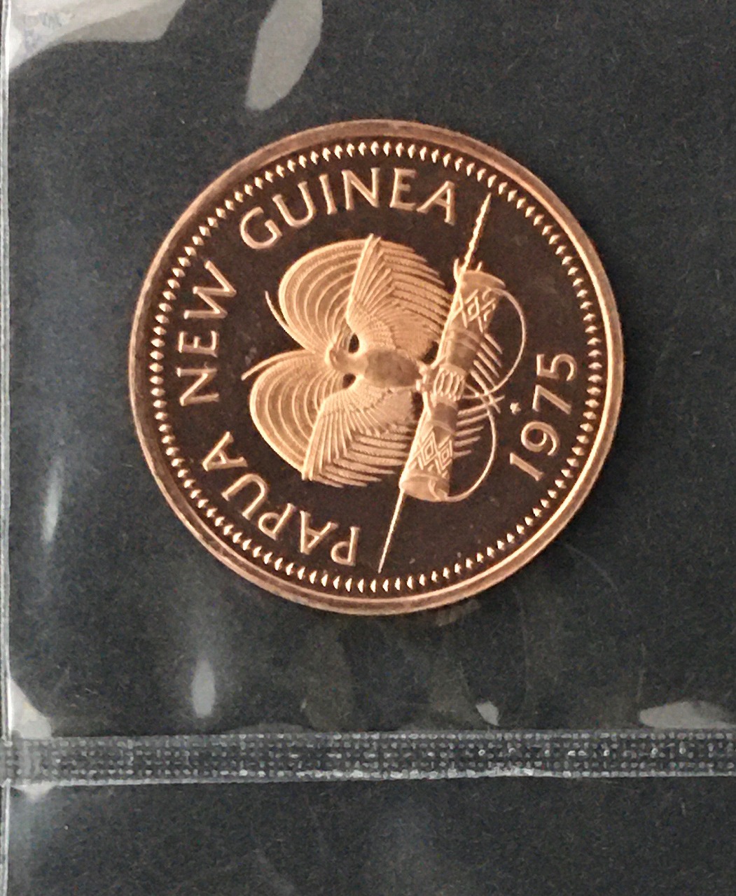 パプアニューギニア 1t～20t 記念プルーフ貨幣セット 1975年銘 5枚