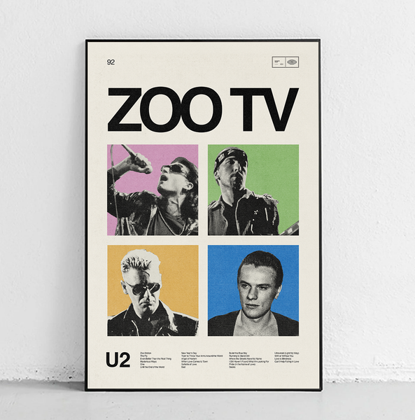U2 The Joshua Tree Poster Midcentury Modern art – Sandgrain Studio
