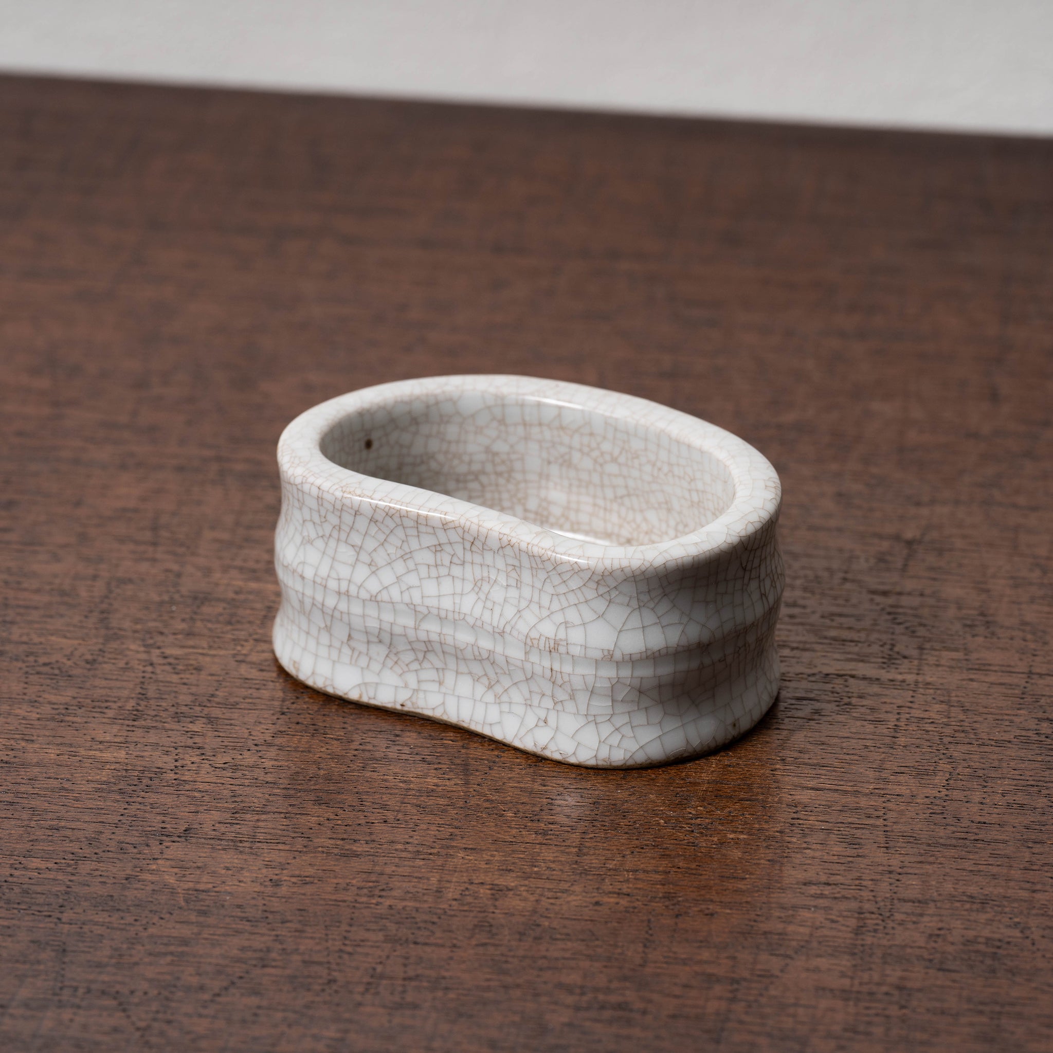 とろとろ肌 小さな 白磁 筆洗 古道具 アンティーク とろとろ肌 小さな