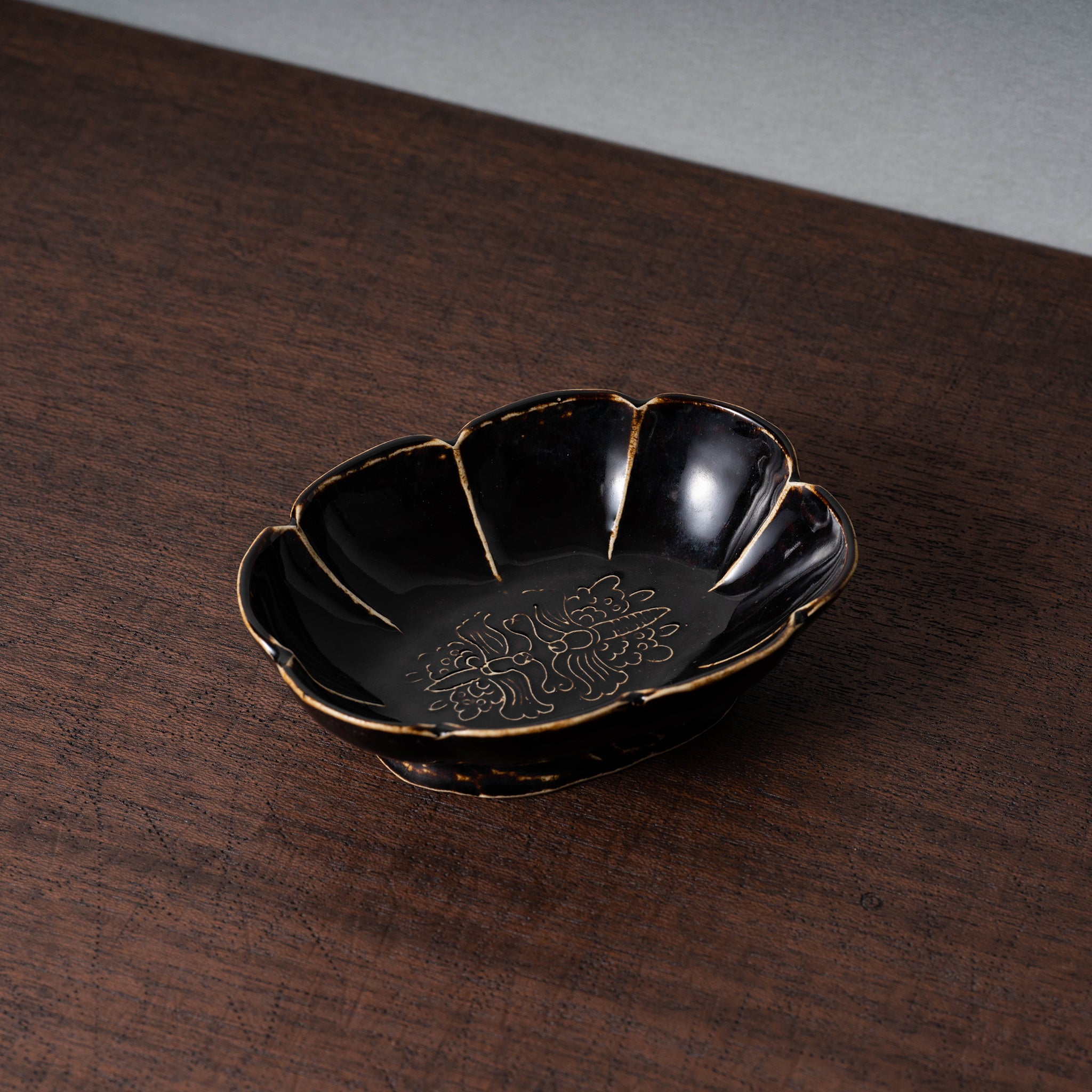 北宋定窯黒釉天目碗 北宋定窯黒釉天目碗 黒釉