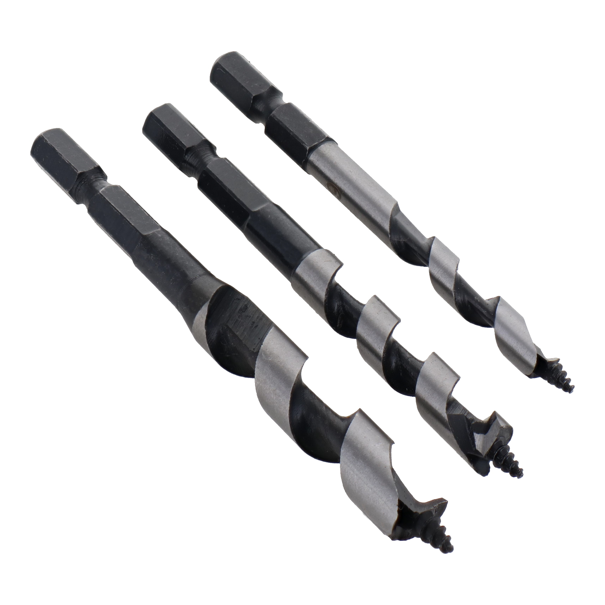 TWD-301 穴あけ 木工ドリル（六角軸） 3本組木工用ドリル刃セット 6mm