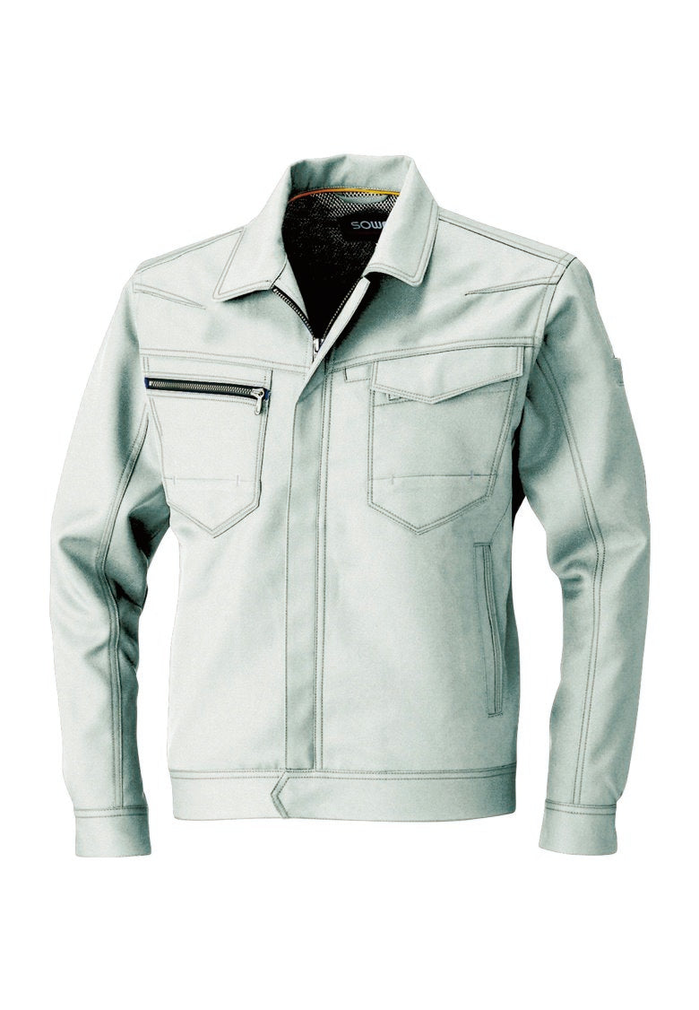 SOWA 9663 桑和 ストレッチ制電JIS T8118適合品 裏綿ジャケット【秋冬