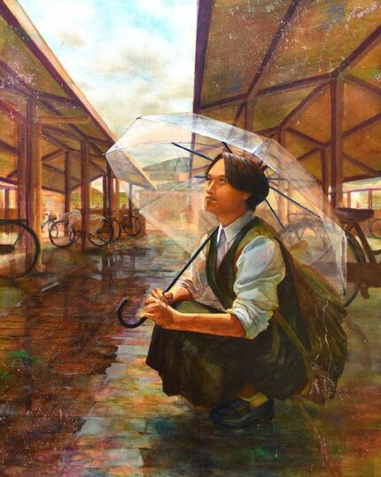 北郷薫澄 油絵 絵画 伊豆大島 ミニ 北郷薫澄 油絵 絵画 伊豆大島 ミニ