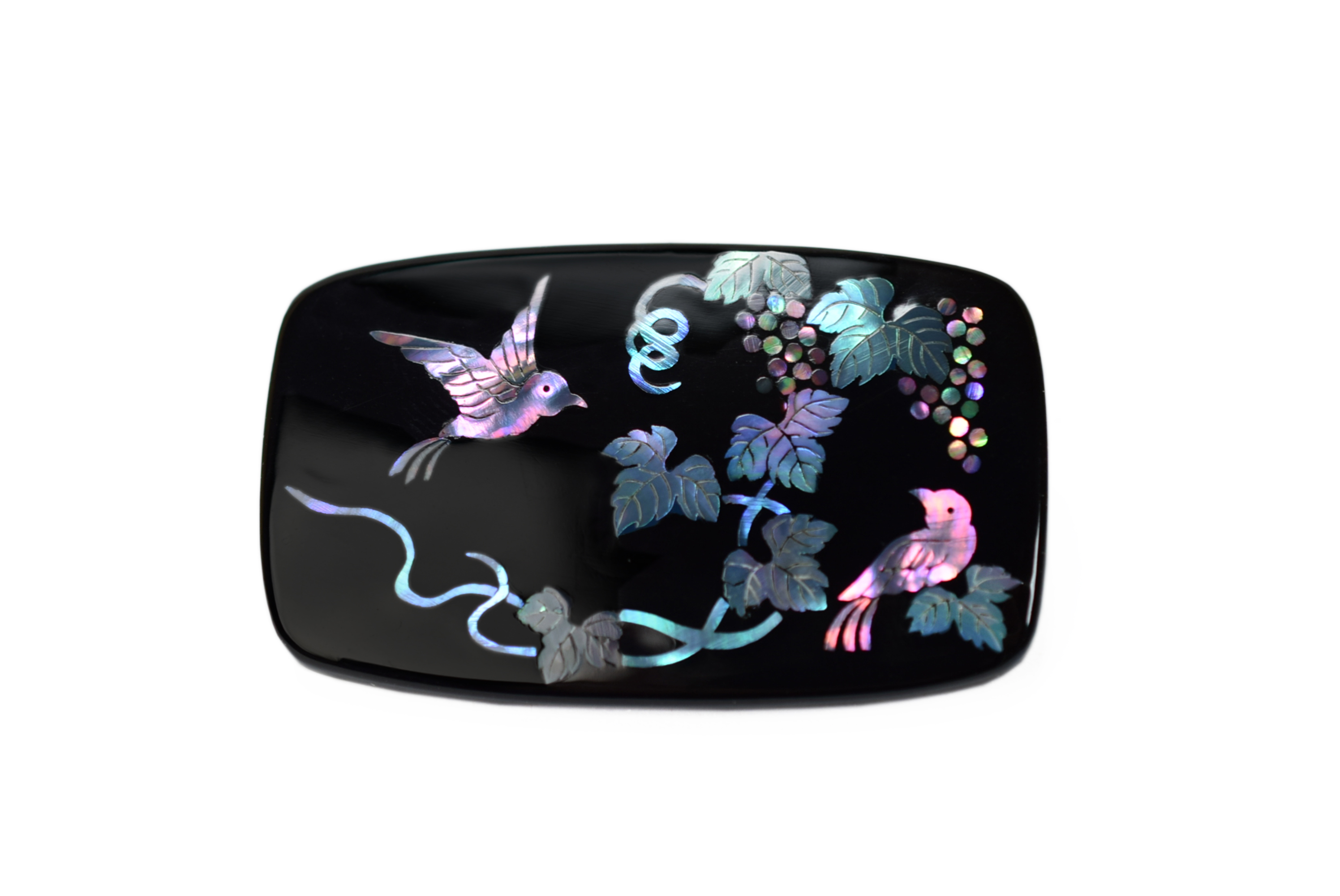 螺鈿ブローチ 葡萄と小鳥 - SAGARADEN.com