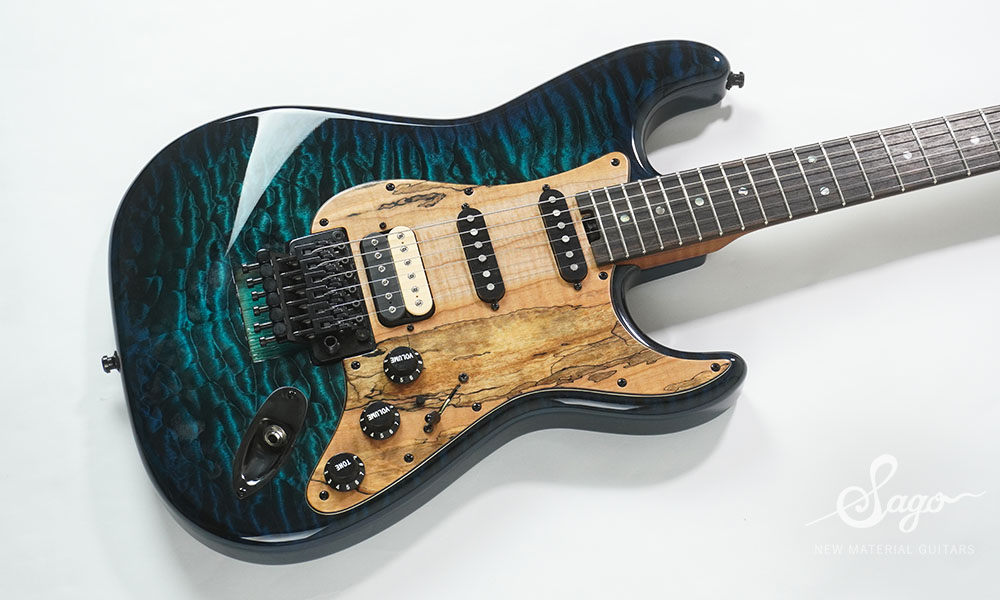 ギター用ドロップトップ キルテッドメイプル キルトメイプル