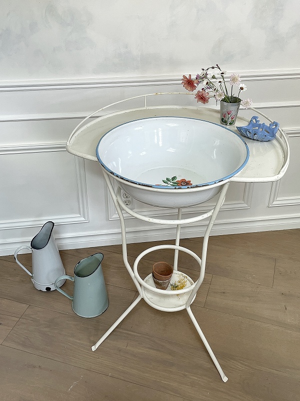 イギリスアンティーク ホーロー洗面台 ウォッシュスタンド シャビィ