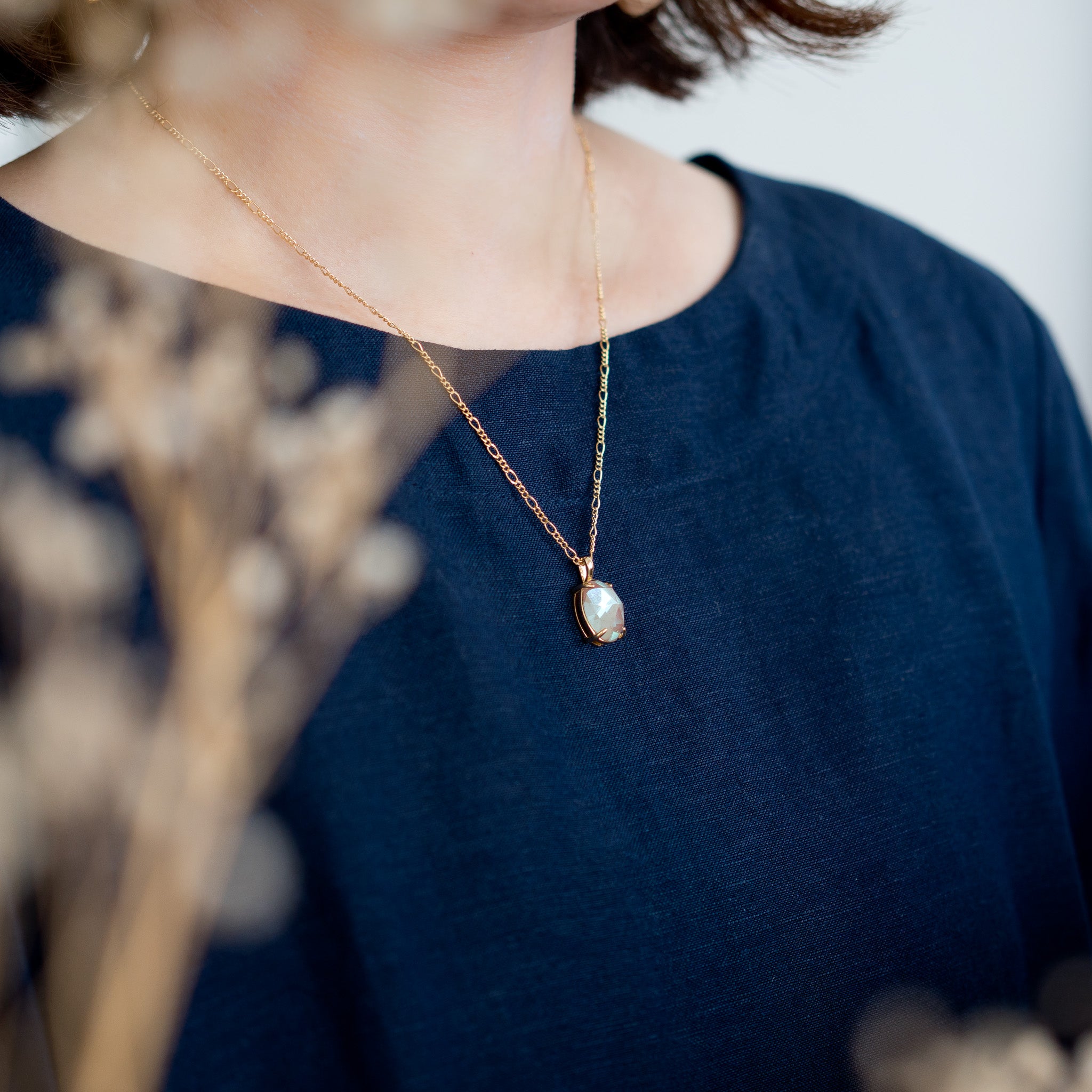 アンティークサフィレット 1粒ネックレス 【公式通販】