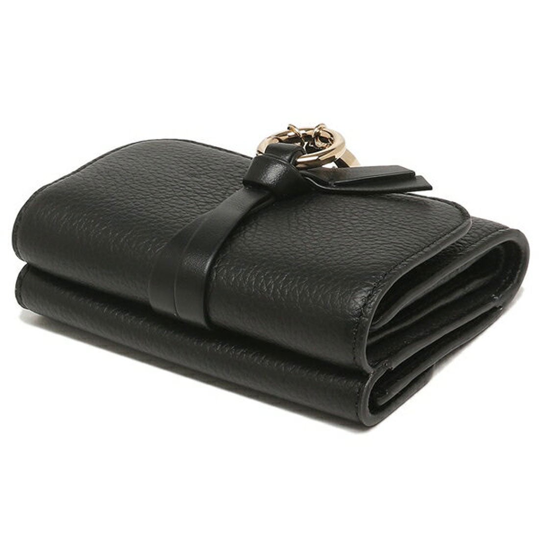 クロエ Chloe 三つ折り財布 アルファベット ミニ財布 ブラック