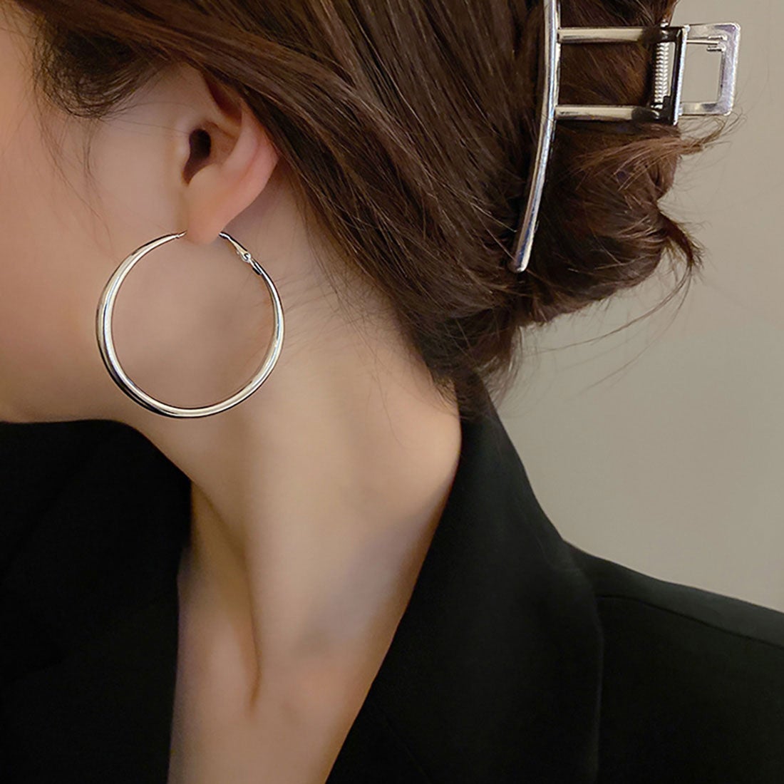 ドゥー ベル Doux Belle シルバーフープピアス （シルバー