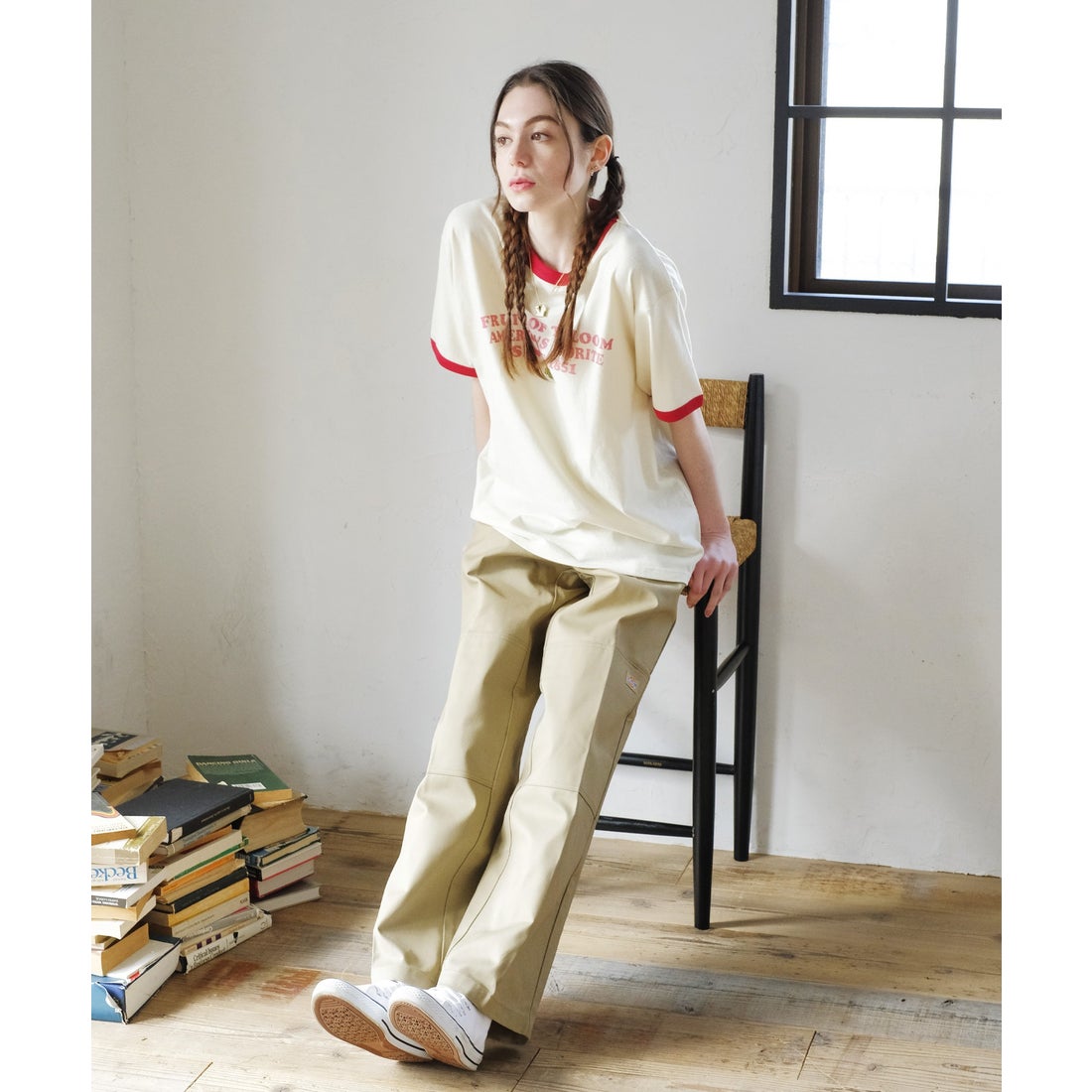新品SAPEur×Dickies ダブルニーパンツ ベージュ ディッキーズ Dickies