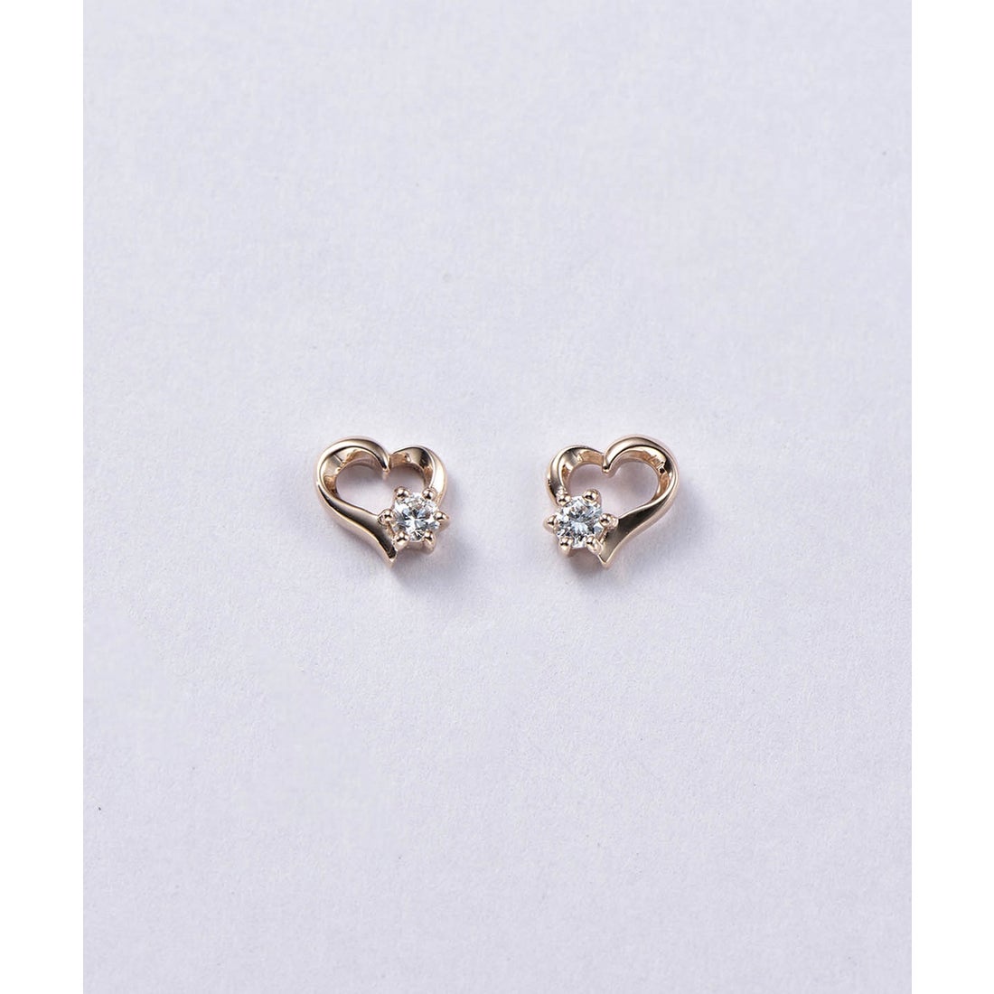 サマンサティアラ Samantha Tiara ハート ダイヤモンドピアス (K10 PG