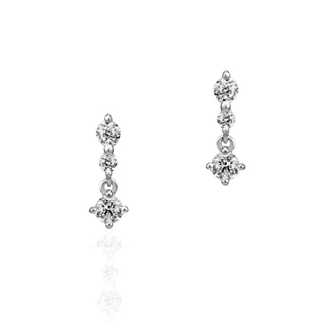 ヨンドシー 4℃ K10ホワイトゴールド ピアス （シルバー