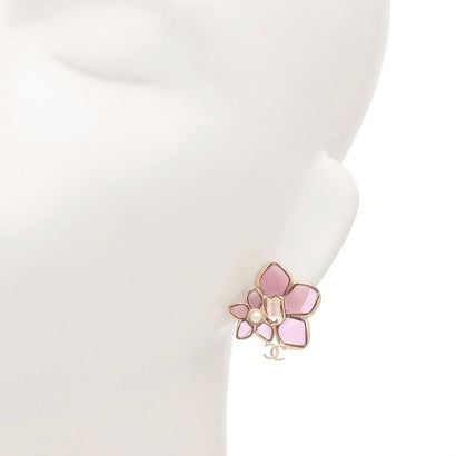 CHANEL CCロゴピアス ピンクオーロラ 希少☆CHANEL(シャネル)☆ローズ