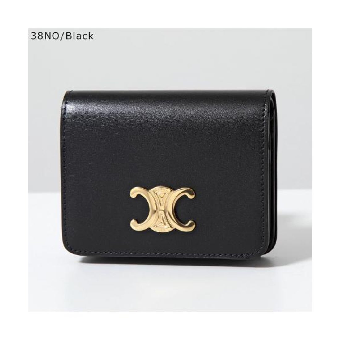 CELINE ブラックレザー 二つ折り財布 【公式通販】