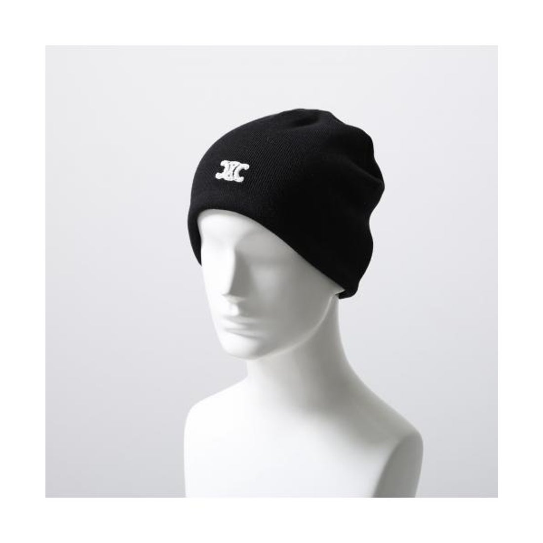 CELINE ブラック ニット帽 フリーサイズ CELINE ブラック ニット帽