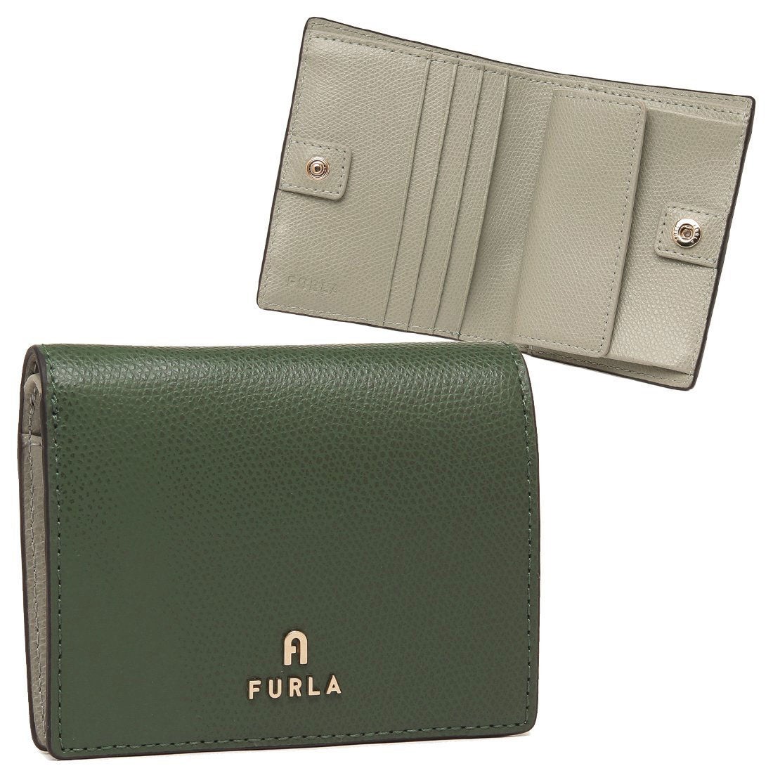 フルラ FURLA 二つ折り財布 カメリア カーキグリーン レディース FURLA