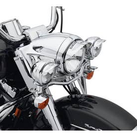 ヘッドライトバイザー SKULL 5ー3/4インチ【返品不可商品】 -ハーレー