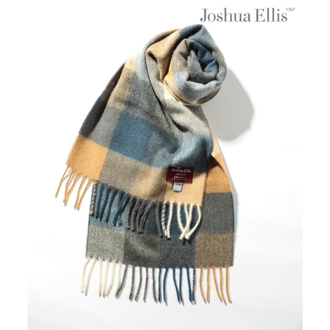 ジョシュアエリス Joshua Ellis マフラー ストール 無地 チェック