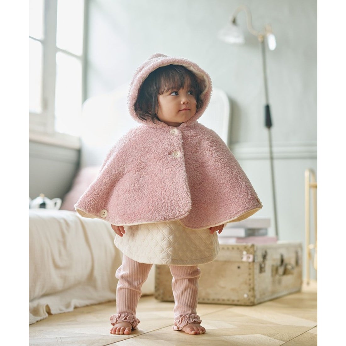 未使用 バーバリーチルドレン ポンチョ ケープ ピンク 2025年最新