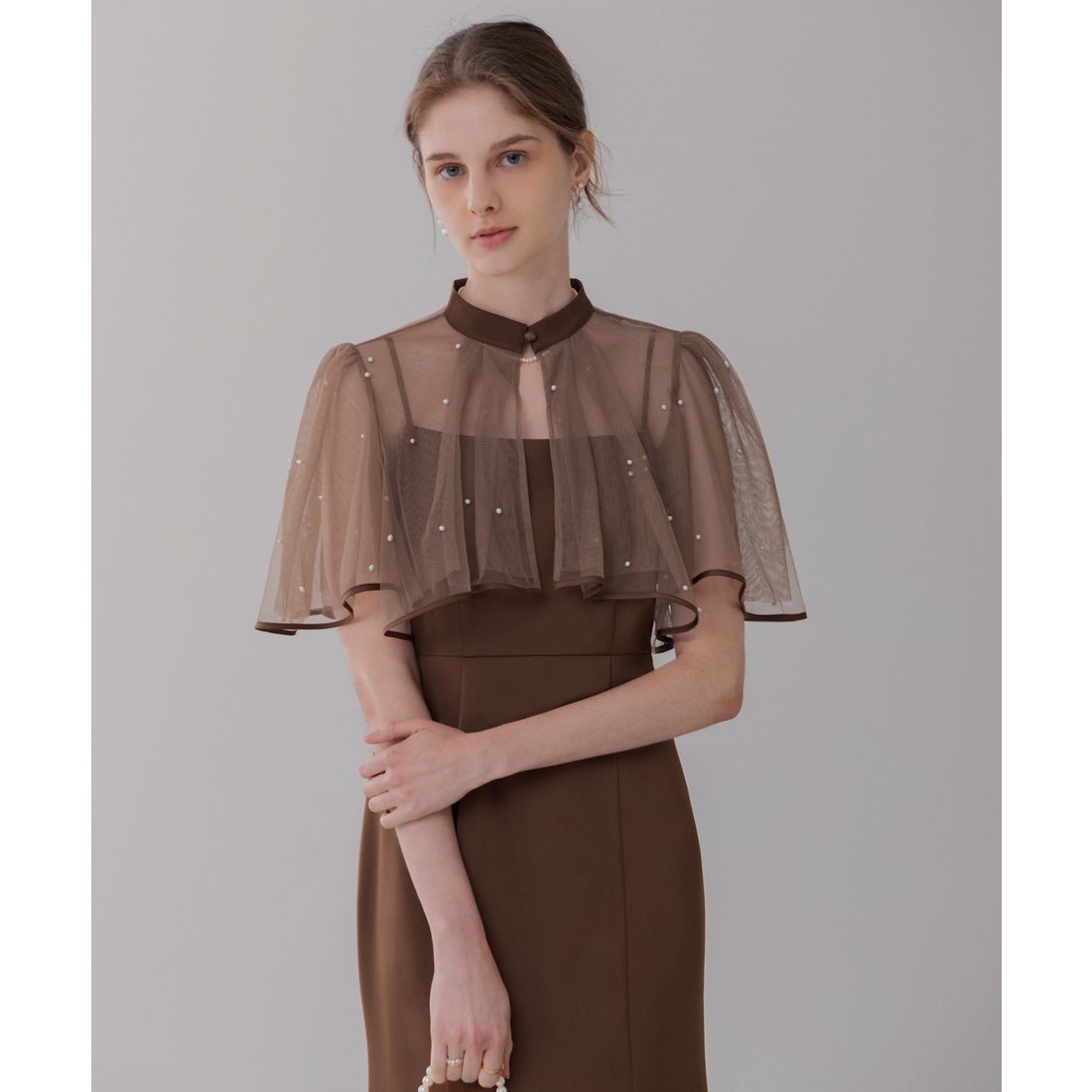 レジャ Leja パールパイピングボレロ付き2wayマーメイドフレアロング