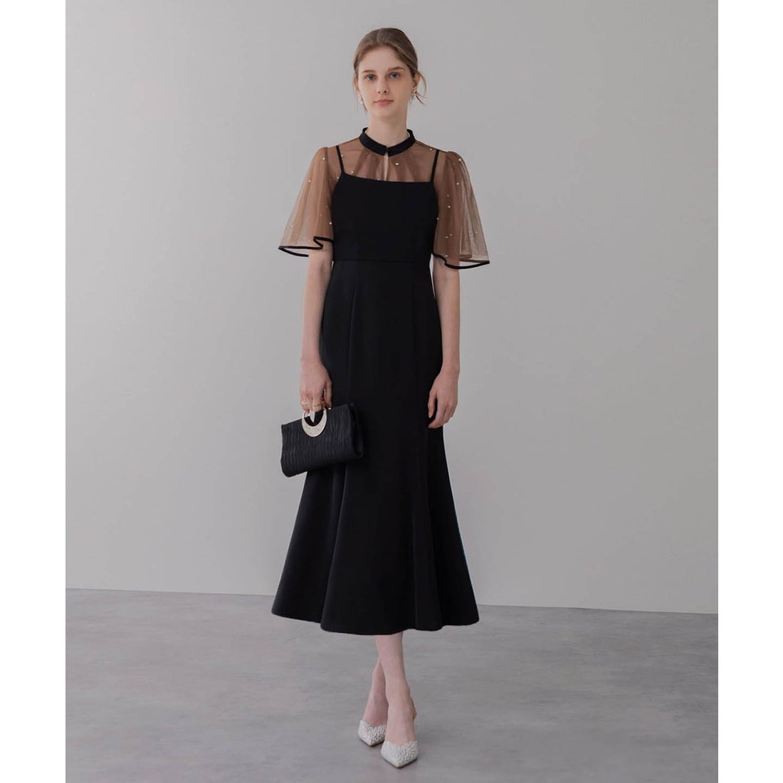 レジャ Leja パールパイピングボレロ付き2wayマーメイドフレアロング