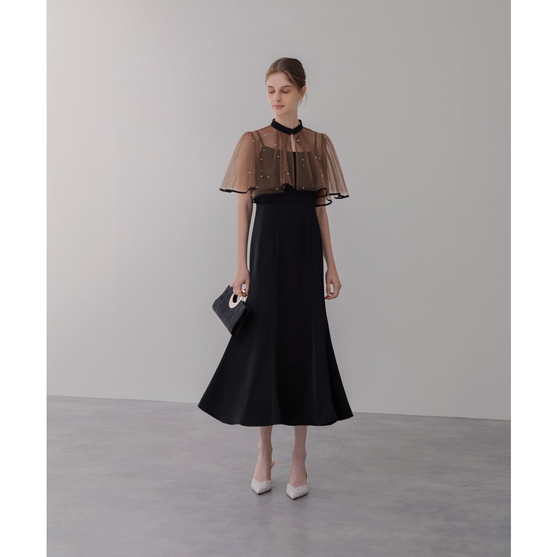 レジャ Leja パールパイピングボレロ付き2wayマーメイドフレアロング