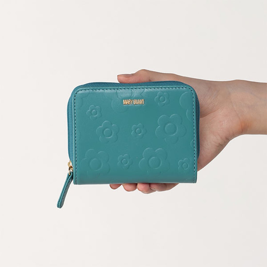 未使用】MARY QUANT フーリーDパッチ ミニウォレット ブルー 新品・未