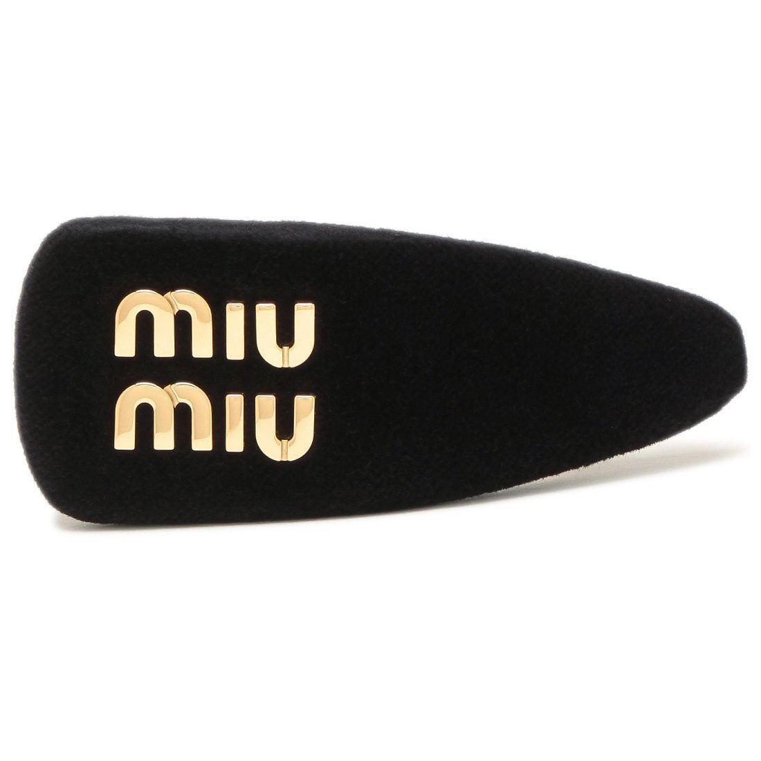 miu miu ブラック ヘアピン ゴールドロゴ￥￥￥ ミュウミュウ Miu Miu