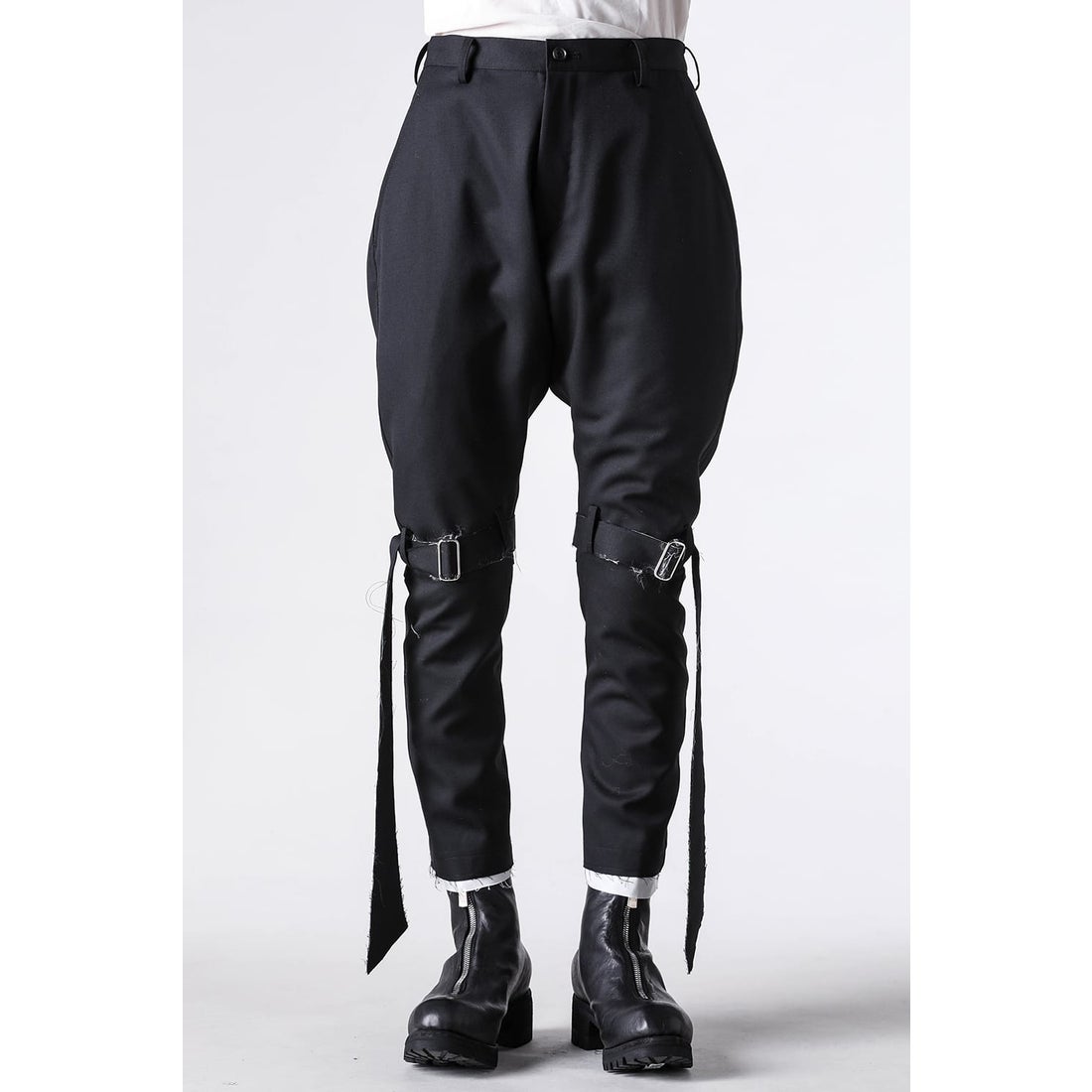 18ss 美品□sulvam□シアサッカー ボンテージ パンツ サルエル調 M