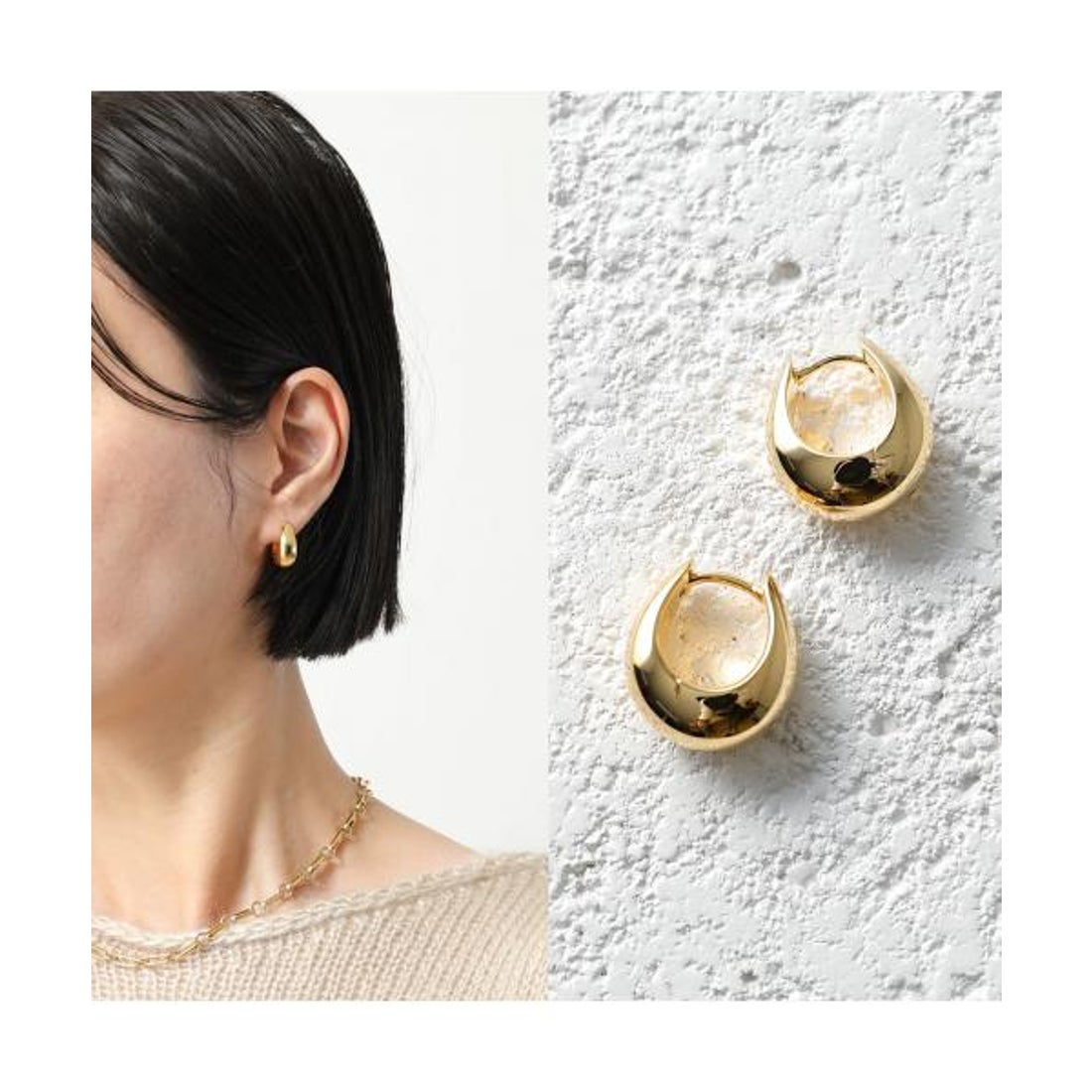 トムウッド TOM WOOD TOMWOOD フープ ピアス E39HSNA01S925 9K Ice