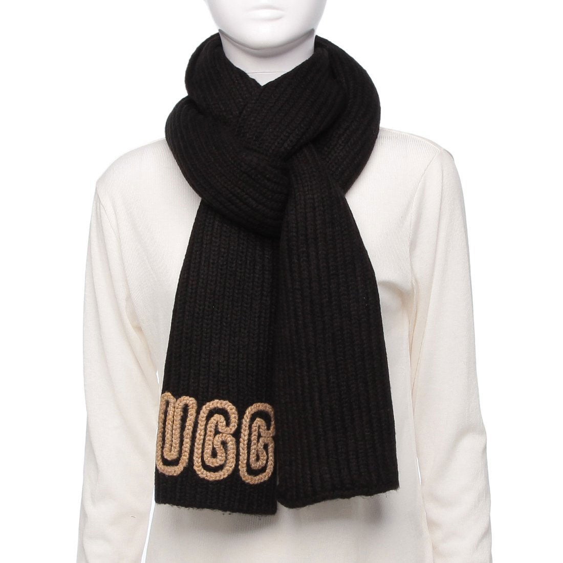 アグ UGG マフラー チャンキー クラフテッド リブ スカーフ ニット
