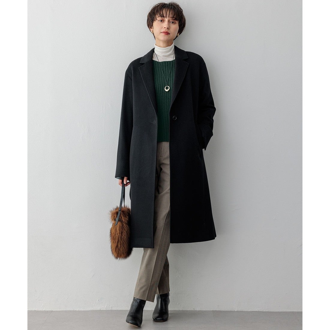 ⭐️美品⭐️ 【23区】 ウールコート ブラック チェスターコート 23区